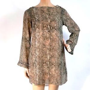 Gentle fawn Snake Print Mini Dress XS